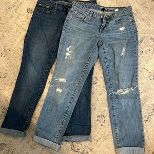 GAP Blue Distressed Boyfriend Jeans